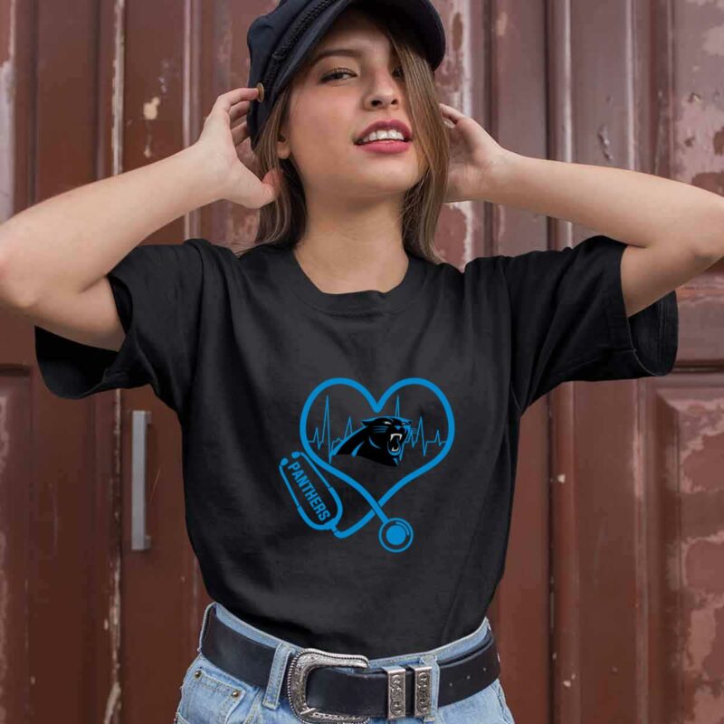 Nurse Heartbeat Love Carolina Panthers 0 T Shirt