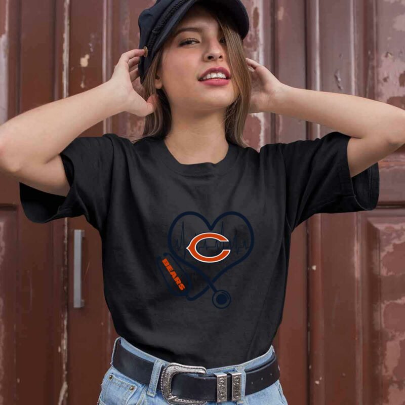 Nurse Heartbeat Love Chicago Bears 0 T Shirt