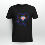 Nurse Heartbeat Love Chicago Cubs 2 T Shirt