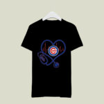 Nurse Heartbeat Love Chicago Cubs 3 T Shirt
