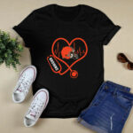 Nurse Heartbeat Love Cleveland Browns 2 T Shirt