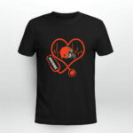 Nurse Heartbeat Love Cleveland Browns 3 T Shirt