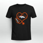 Nurse Heartbeat Love Denver Broncos 2 T Shirt