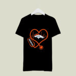 Nurse Heartbeat Love Denver Broncos 3 T Shirt