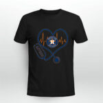 Nurse Heartbeat Love Houston Astros 2 T Shirt