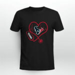 Nurse Heartbeat Love Houston Texans 3 T Shirt