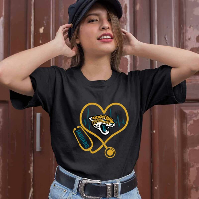 Nurse Heartbeat Love Jacksonville Jaguars 0 T Shirt
