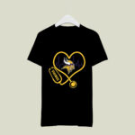 Nurse Heartbeat Love Minnesota Vikings 4 T Shirt