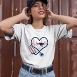 Nurse Heartbeat Love New England Patriots 2 T Shirt