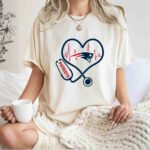 Nurse Heartbeat Love New England Patriots 3 T Shirt