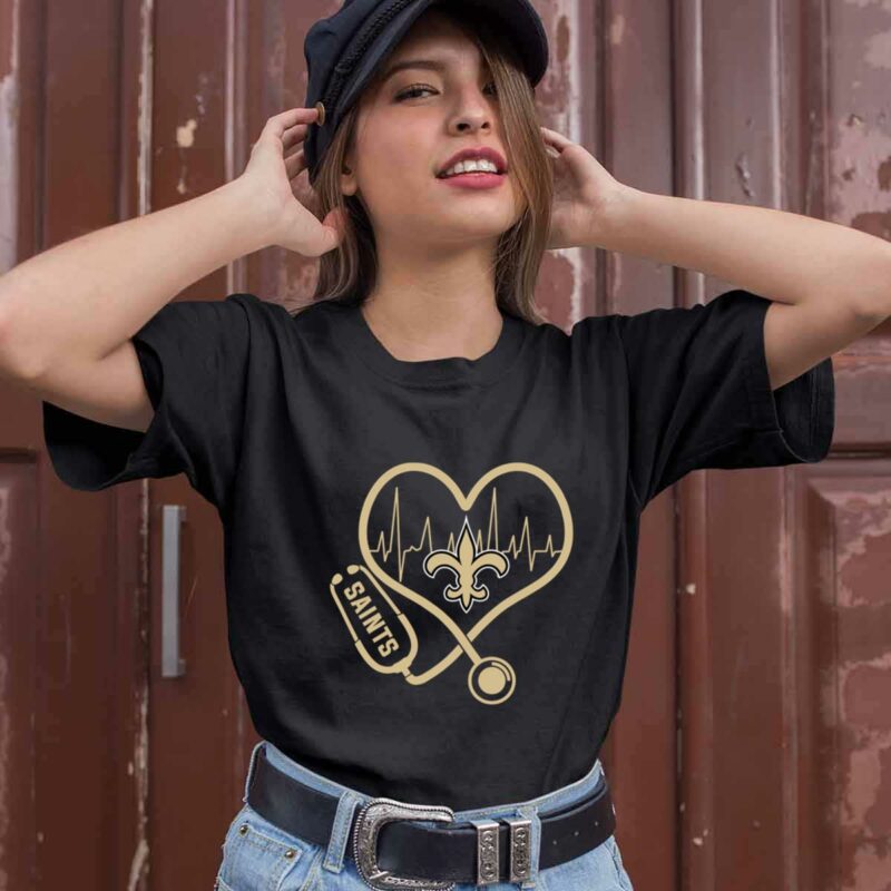 Nurse Heartbeat Love New Orleans Saints 0 T Shirt