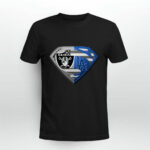 Oakland Raiders And Los Angeles Dodgers Superman 4 T Shirt