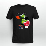 Oakland Raiders Grinch Santa Sitting Kansas City Chiefs Toilet Denver Broncos Los Angeles Chargers 2 T Shirt