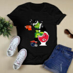 Oakland Raiders Grinch Santa Sitting Kansas City Chiefs Toilet Denver Broncos Los Angeles Chargers 3 T Shirt