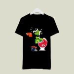 Oakland Raiders Grinch Santa Sitting Kansas City Chiefs Toilet Denver Broncos Los Angeles Chargers 4 T Shirt