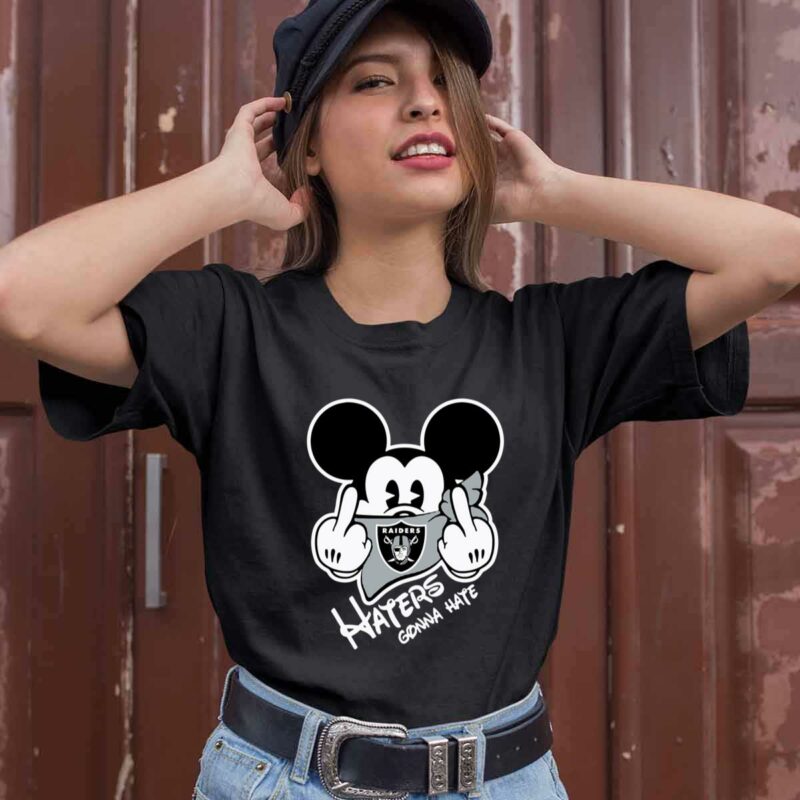 Oakland Raiders Haters Gonna Hate Mickey Mouse 0 T Shirt