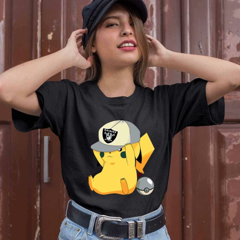 Oakland Raiders Pikachu Pokemon 0 T Shirt