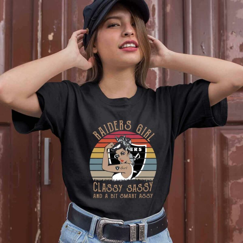 Oakland Raiders Girl Classy Sassy And A Bit Smart Assy Vintage 0 T Shirt