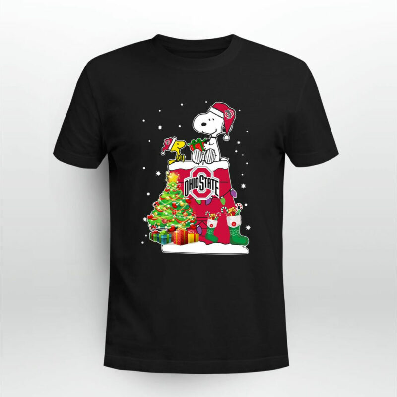 Ohio State Buckeyes Snoopy Woodstock Christmas 0 T Shirt