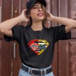 Ohio State Buckeyes and Notre Dame Fighting Superman logo 3 T Shirt