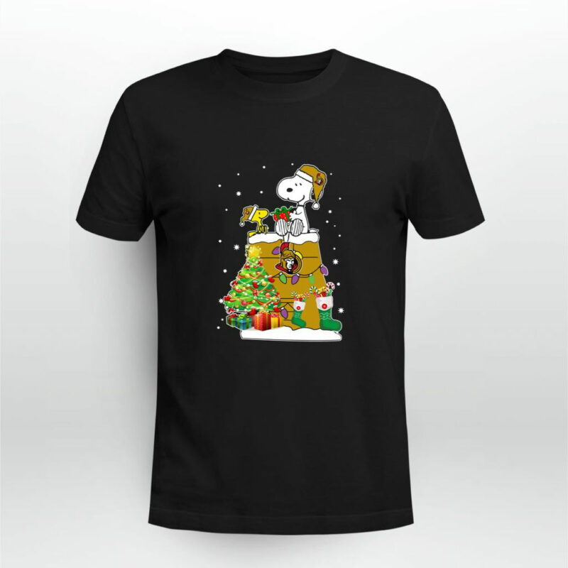 Ottawa Senators Snoopy Woodstock Christmas 0 T Shirt