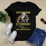 Ozzy Osbourne 56th Anniversary 1967 2023 Thank You For The Memories Signature 4 T Shirt