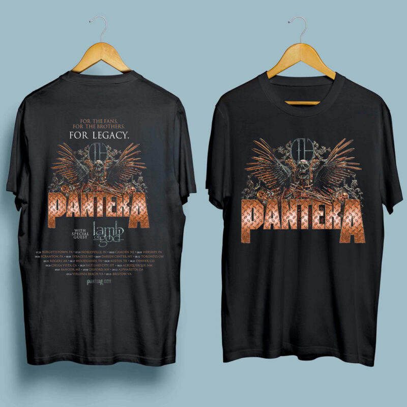 Pantera 2023 Tour With Lamp Of God Front 4 T Shirt