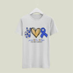 Peace Love Hope Child Abuse Awareness 4 T Shirt