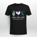 Peace Love Hope Neurofibromatosis Awareness Men Women Kids 2 T Shirt