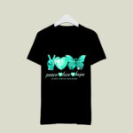 Peace Love Hope Ovarian Cancer Awareness 3 T Shirt