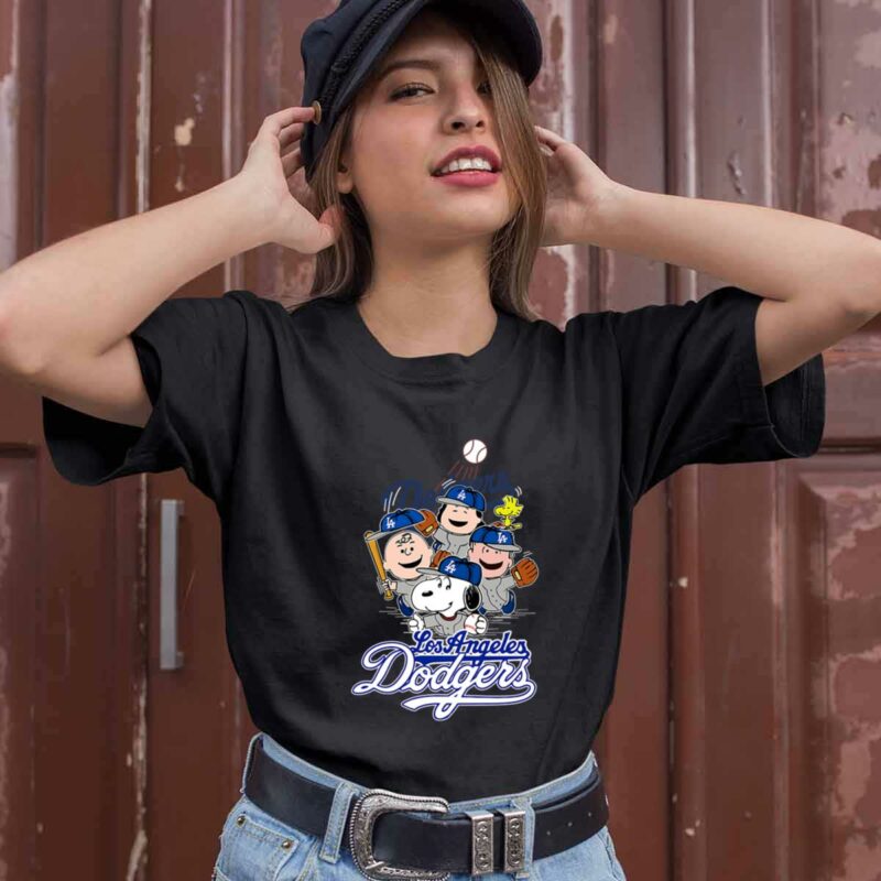 Peanuts Gang Los Angeles Dodgers Baseball Snoopy 0 T Shirt