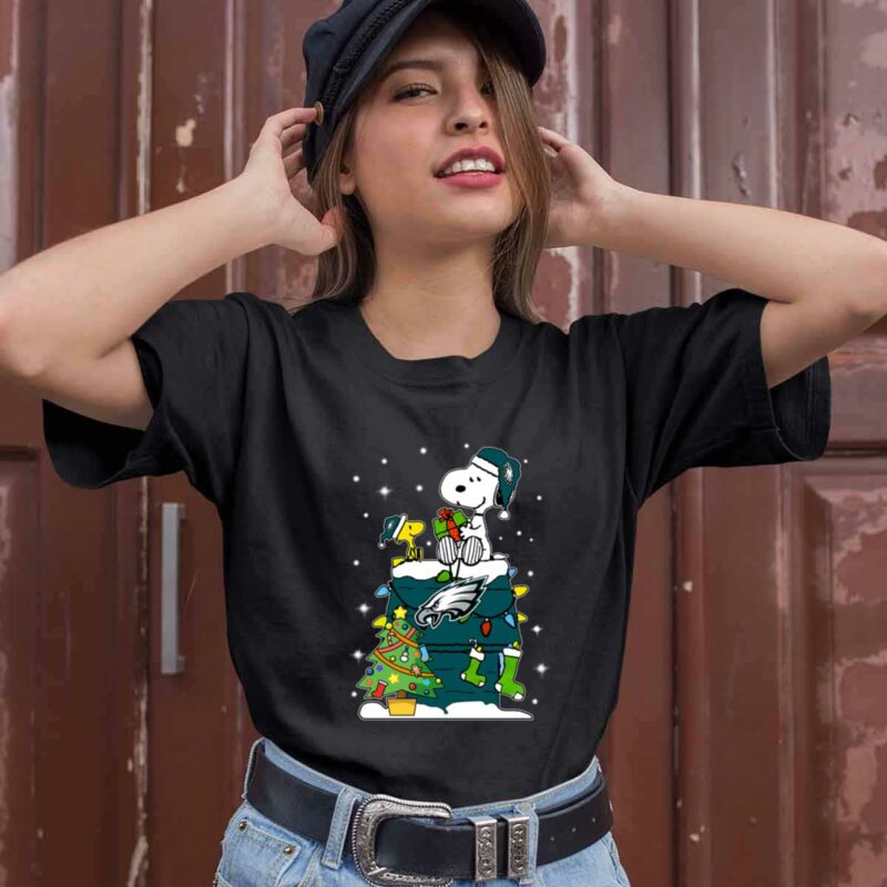 Philadelphia Eagles Snoopy Woodstock Christmas 0 T Shirt