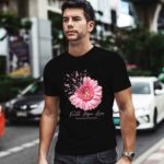 Pink daisy faith hope love breast cancer awareness 0 T Shirt