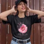 Pink daisy faith hope love breast cancer awareness 1 T Shirt