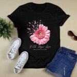 Pink daisy faith hope love breast cancer awareness 3 T Shirt