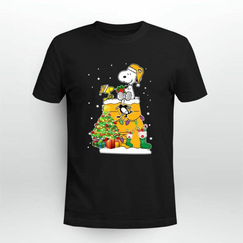 Pittsburgh Penguins Snoopy Woodstock Christmas 0 T Shirt