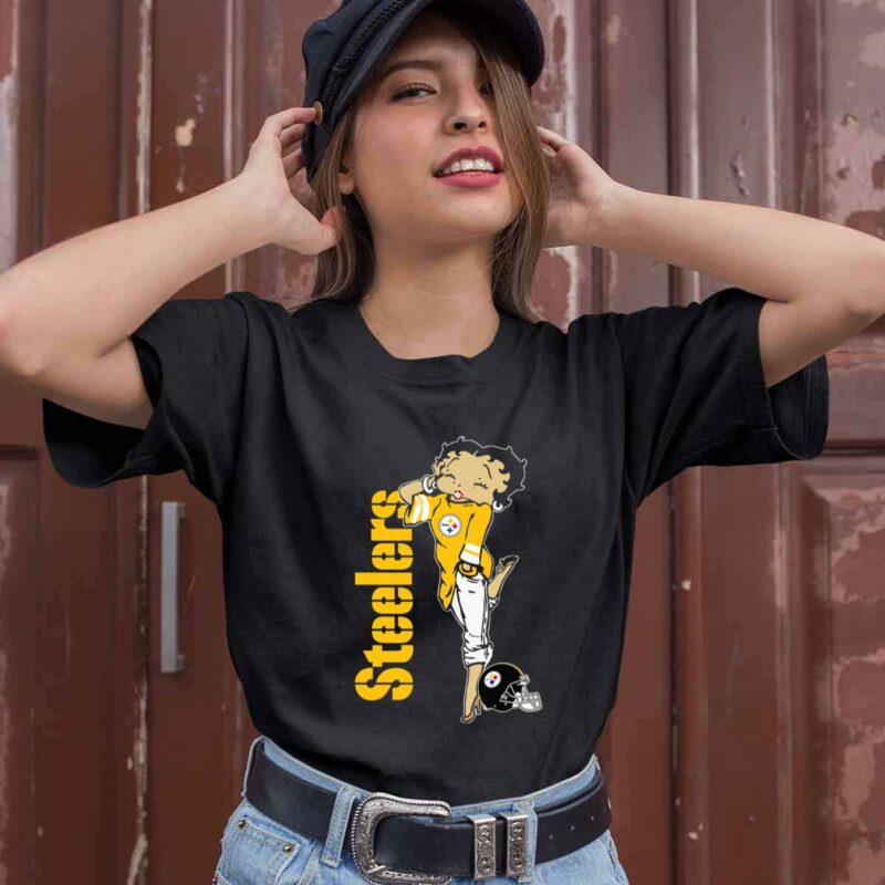 Pittsburgh Steelers Betty Boop Fan Cross Shoulder Cross Shoulder 0 T Shirt