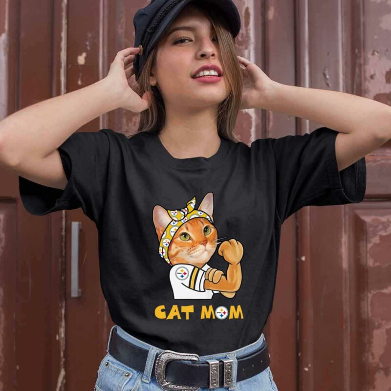 Pittsburgh Steelers Cat Mom Strong 0 T Shirt