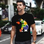 Pittsburgh Steelers Grinch Santa Sitting Baltimore Ravens Toilet Cleveland Browns Cincinnati Bengals 0 T Shirt