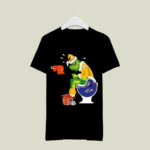 Pittsburgh Steelers Grinch Santa Sitting Baltimore Ravens Toilet Cleveland Browns Cincinnati Bengals 3 T Shirt