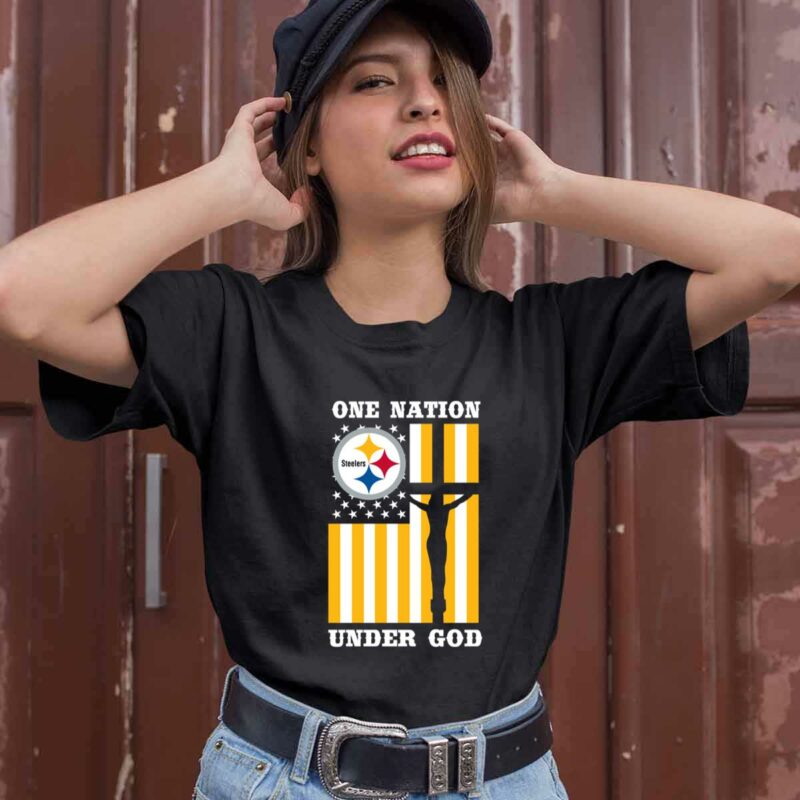 Pittsburgh Steelers One Nation Under God 0 T Shirt