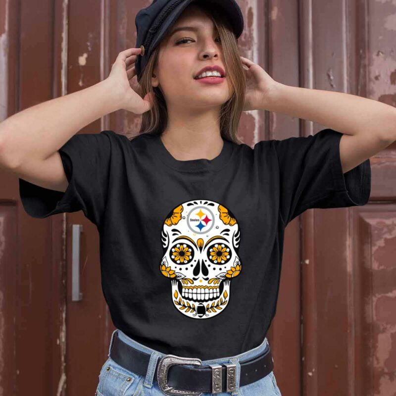 Pittsburgh Steelers Sugar Skull 0 T Shirt