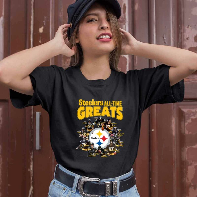 Pittsburgh Steelers All Time Greats Team Players Signatures 0 T Shirt