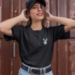 Playboy Bunny White Logo front 1 T Shirt