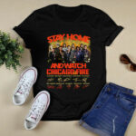 Pretty Stay Home and Watch Chicago Fire Signatures 4 T Shirt