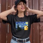 Psyduck Starry Night by Van Gogh Screaming Psyduck Pokemon The Scream Art Funny Psyduck Crewneck 1 T Shirt