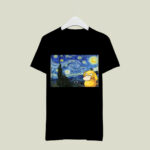 Psyduck Starry Night by Van Gogh Screaming Psyduck Pokemon The Scream Art Funny Psyduck Crewneck 2 T Shirt