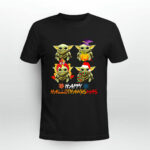 Pumpkin Santa Witch Baby Yoda Happy Hallothanksmas 3 T Shirt