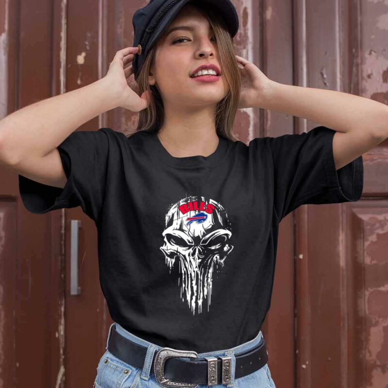 Punisher With Buffalo Bills Logo 0 T Shirt