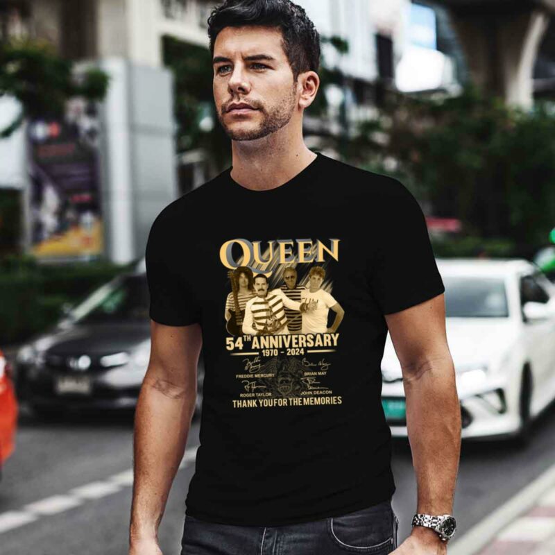 Queen 54Th Anniversary 1970 2024 Queen Members And Signatures 0 T Shirt